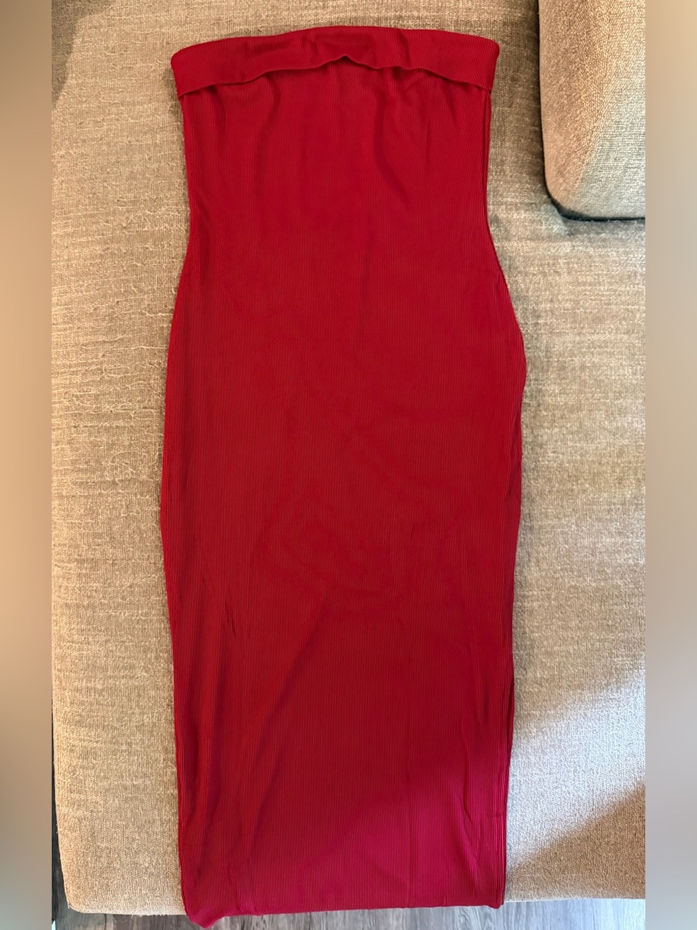 Strapless Red Bodycon Dress